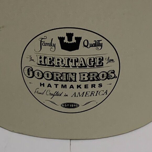 Vintage Goorin Bros Cardboard Hat Box Storage Container Paper Heritage Line - Picture 2 of 11